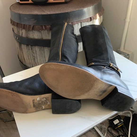 Michael Kors black tall riffing boots sz 8 womens - Picture 6 of 9